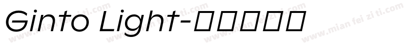 Ginto Light字体转换